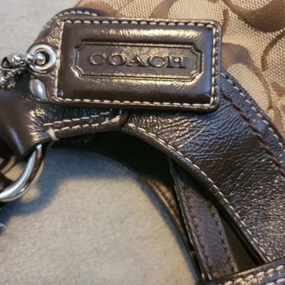 Coach Handbag Purse F15083 Lynn Soho Hobo Signature Brown Leather Tote Bag - Picture 7 of 7